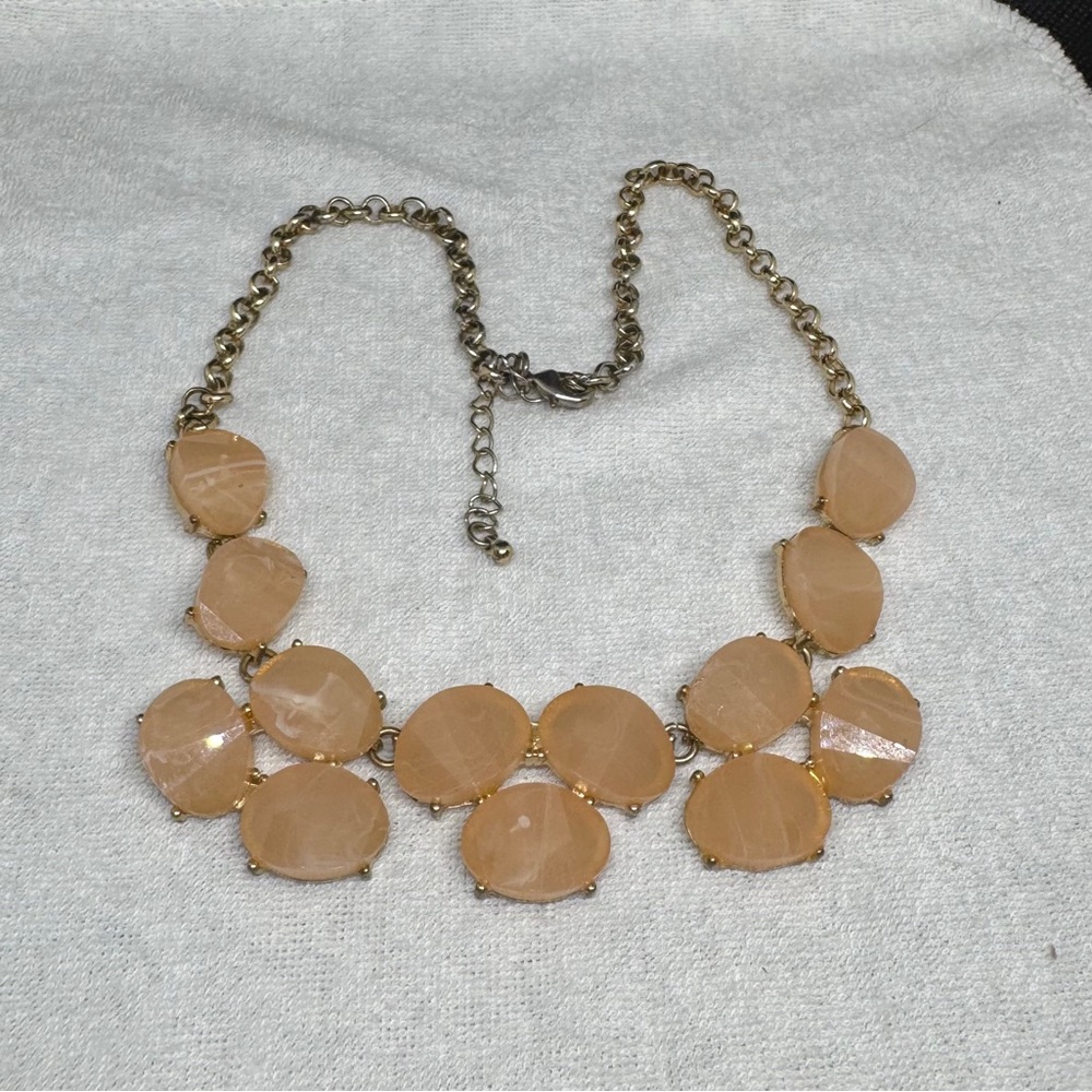 Vintage Gold and Peach Necklace